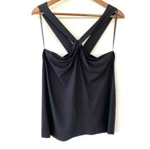 Silk Banana Republic Black Halter Tank Top